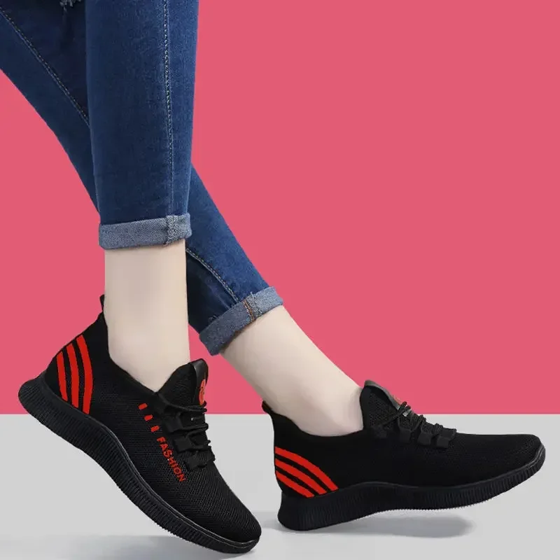 

Tennis Shoes for Women Sport Shoes 2024 Outdoor Lace-up Platform Sneakers Air Mesh Breathable Walking Jogging Tenis Feminino