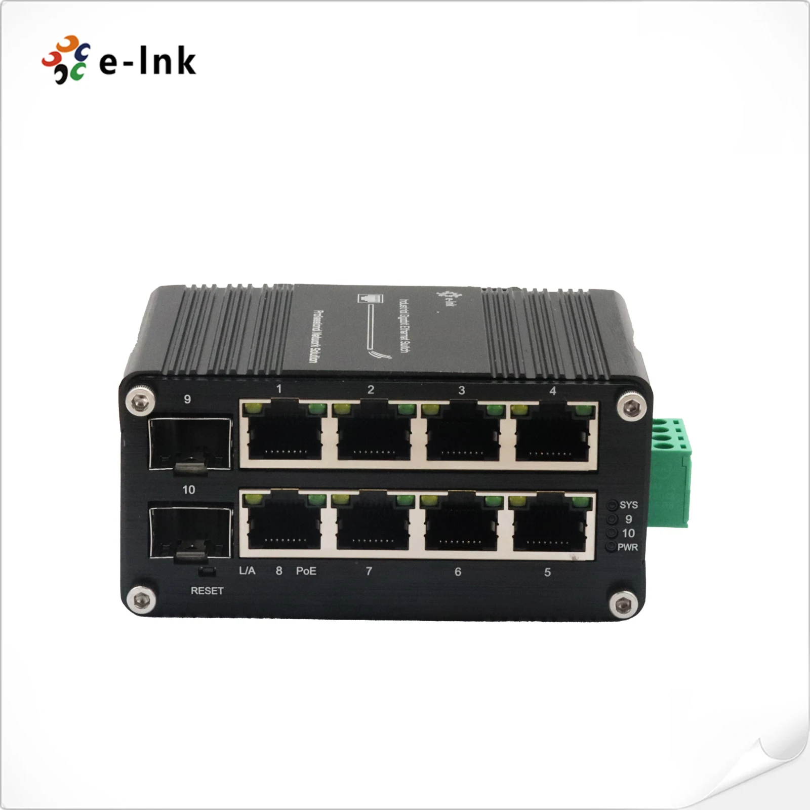 Low Price Mini Industrial Managed 8-Port 10/100/1000T 802.3at PoE + 2-Port 100/1000X SFP Ethernet Switch