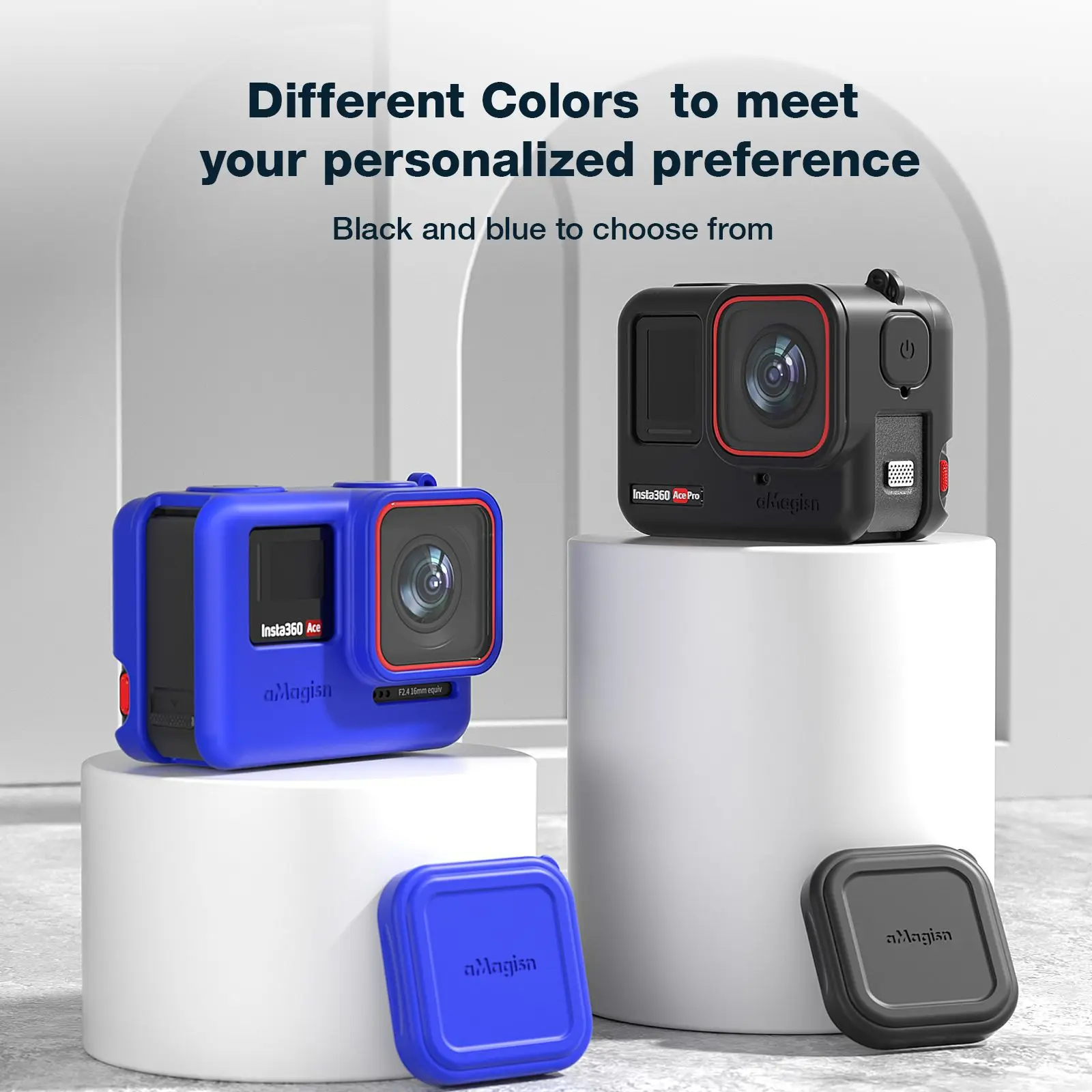 เคสซิลิโคนสำหรับ Insta360 Ace Pro ฝาครอบเลนส์อุปกรณ์เสริมสำหรับกล้องแอคชั่น Insta360 Ace