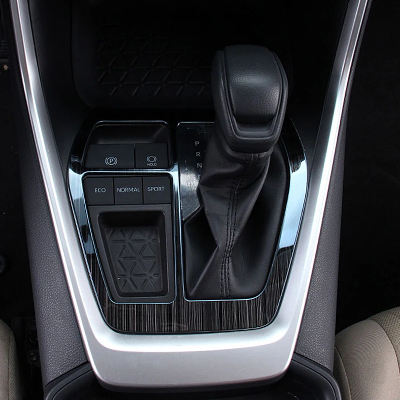 لتويوتا RAV4 XA50 2019 2020 2021 2022 2023 2024 2025 RAV 4 الهجين الفولاذ المقاوم للصدأ سيارة والعتاد التحول غطاء لوحة ملحقات الكسوة #6