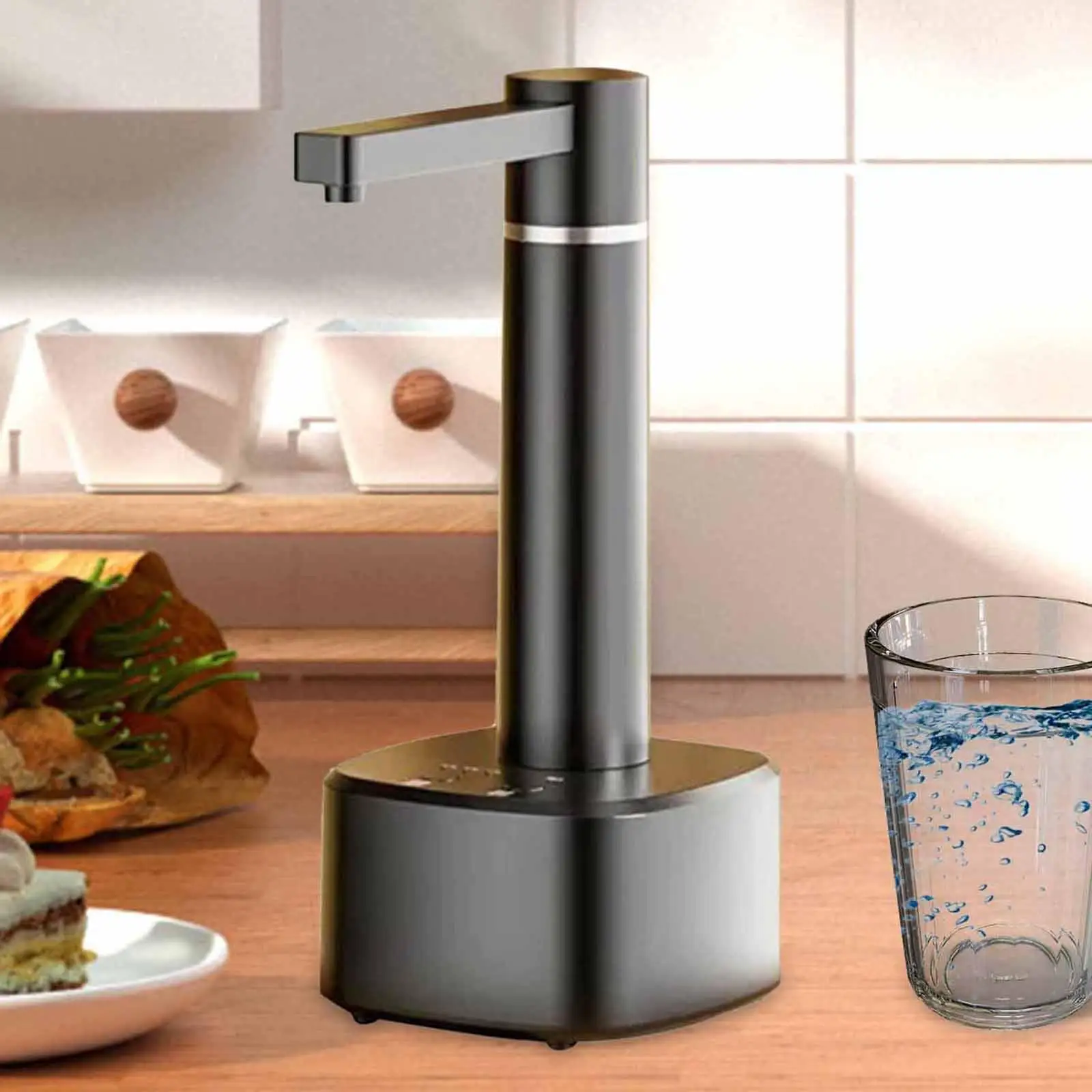 Диспенсер для водяного насоса Диспенсер для водяного насоса в бутылках, универсальный, с подставкой Электрический настольный диспенсер для воды для офиса, путешествий