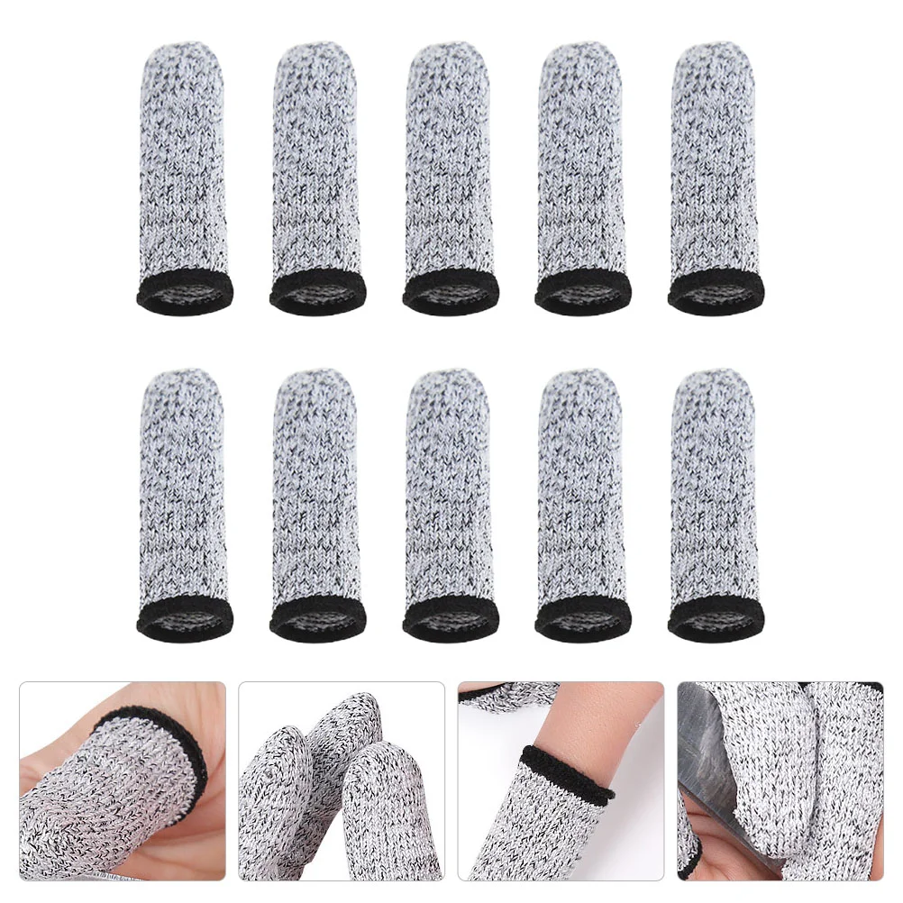 10 Pcs Cut Resistant Gloves Finger Protector Thumb Protection Cots Sculpture Cap Cushion Protectors Sleeves Wear