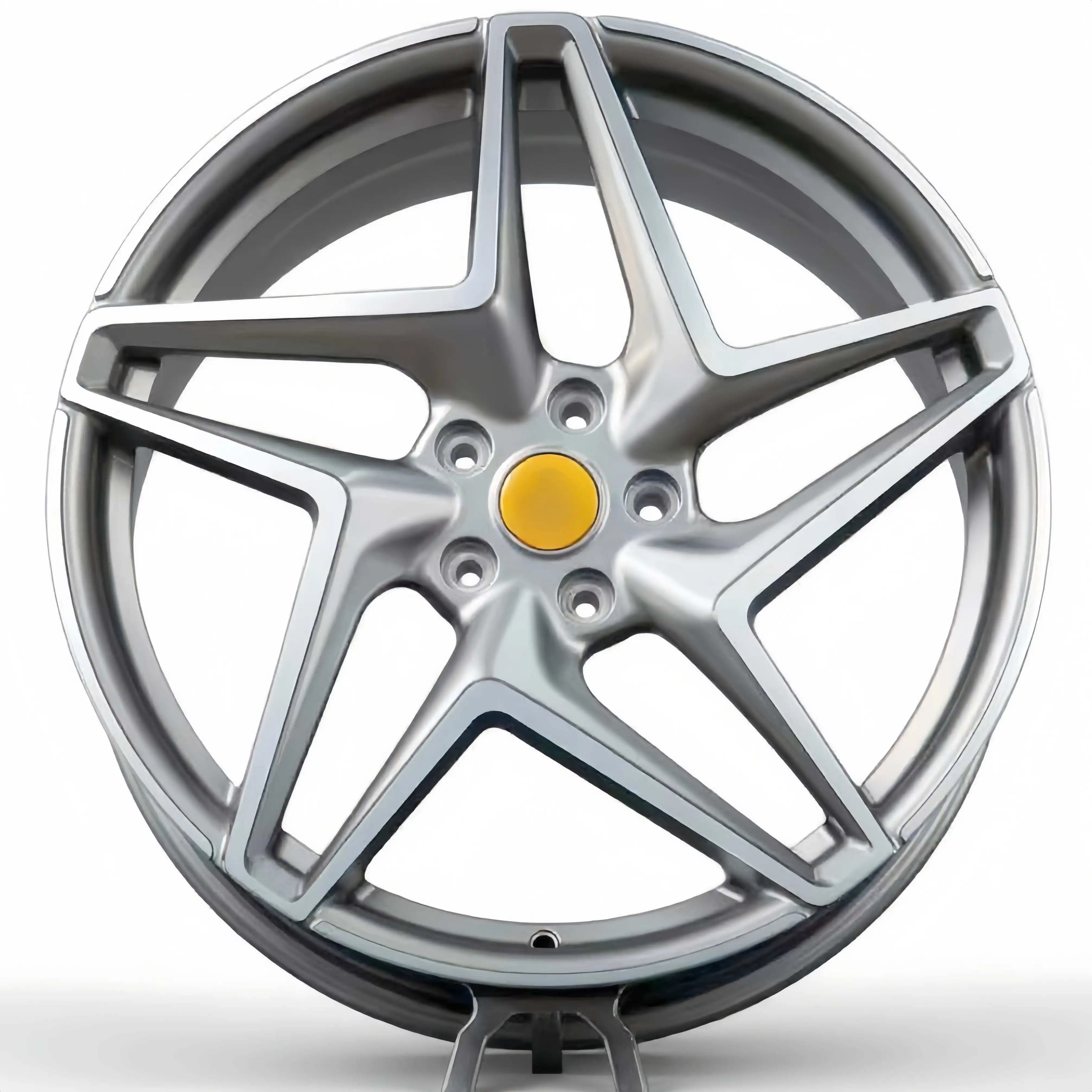 Forged Monoblock for F8 Tributo 458 Spider 488 GTB 812 F430 360 Wheel 19 20 21 Inch Five Spoke 5x108 Alloy Rim