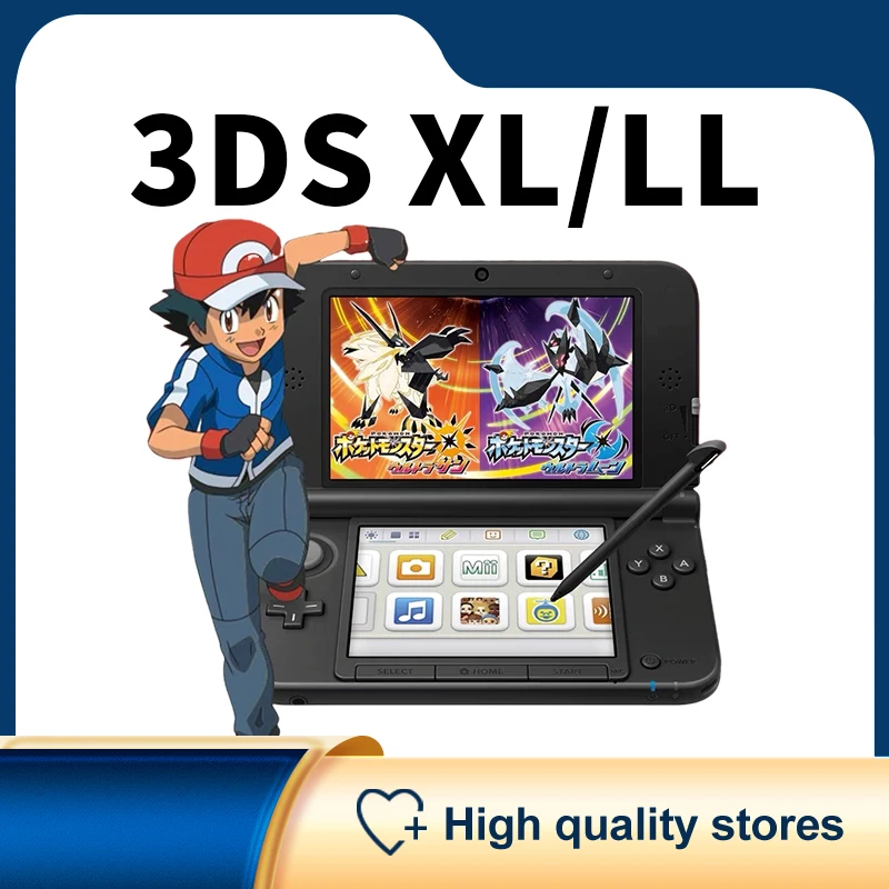 Original 3DS XL / 3DS LL Handheld Game Console with 4.7-inch Touch Screen Naked Eye 3D Image Classic 3DS Gamespink