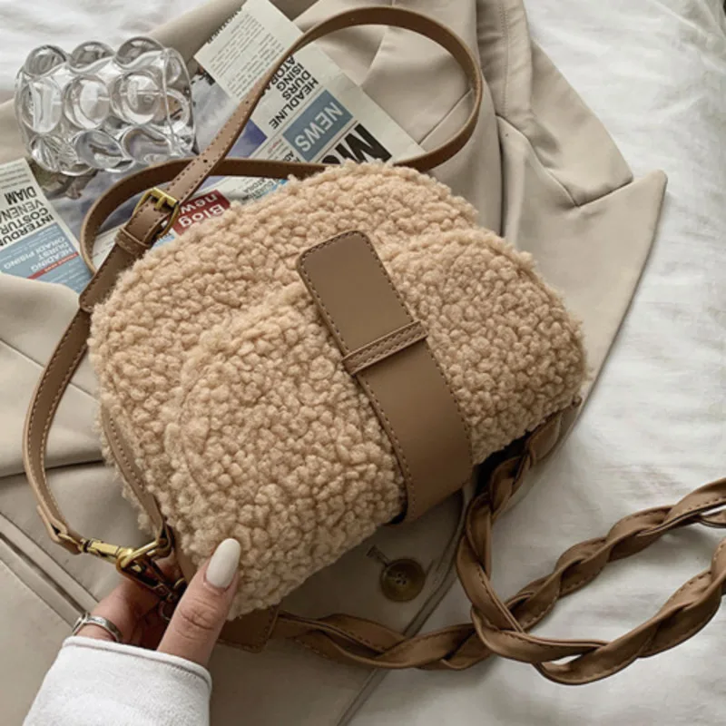 Hair One New Plush Lamb Shoulder Bag stile classico popolare per donna Messenger di alta qualità Versatile Crossbody di lusso squisito