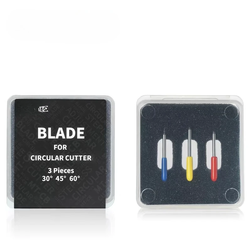 MT-CB Precision Tungsten Steel Blades for PT-C/MT-C/MT-EC Circular Cutter Accessories 3PCS 30/45/60 Degrees Spare Blades