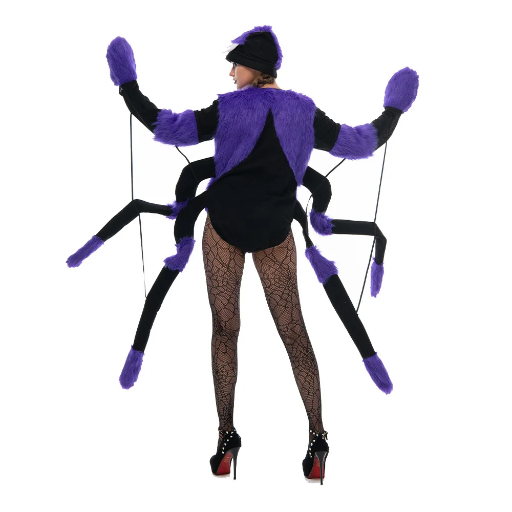 Body Araignée Violet Duveteux avec Chapeau Femme – photo 6