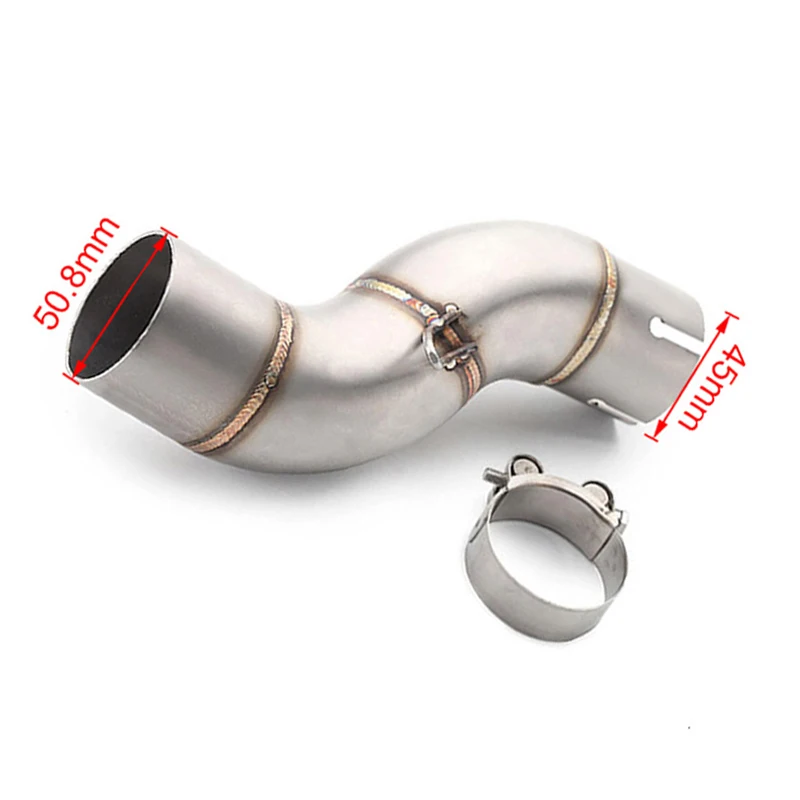 For Yamaha YZF R6 1998- 2017 2018 2019 Universal Motorcycle exhaust mid pipe R6 link pipe Exhaust link middle Pipe Connector