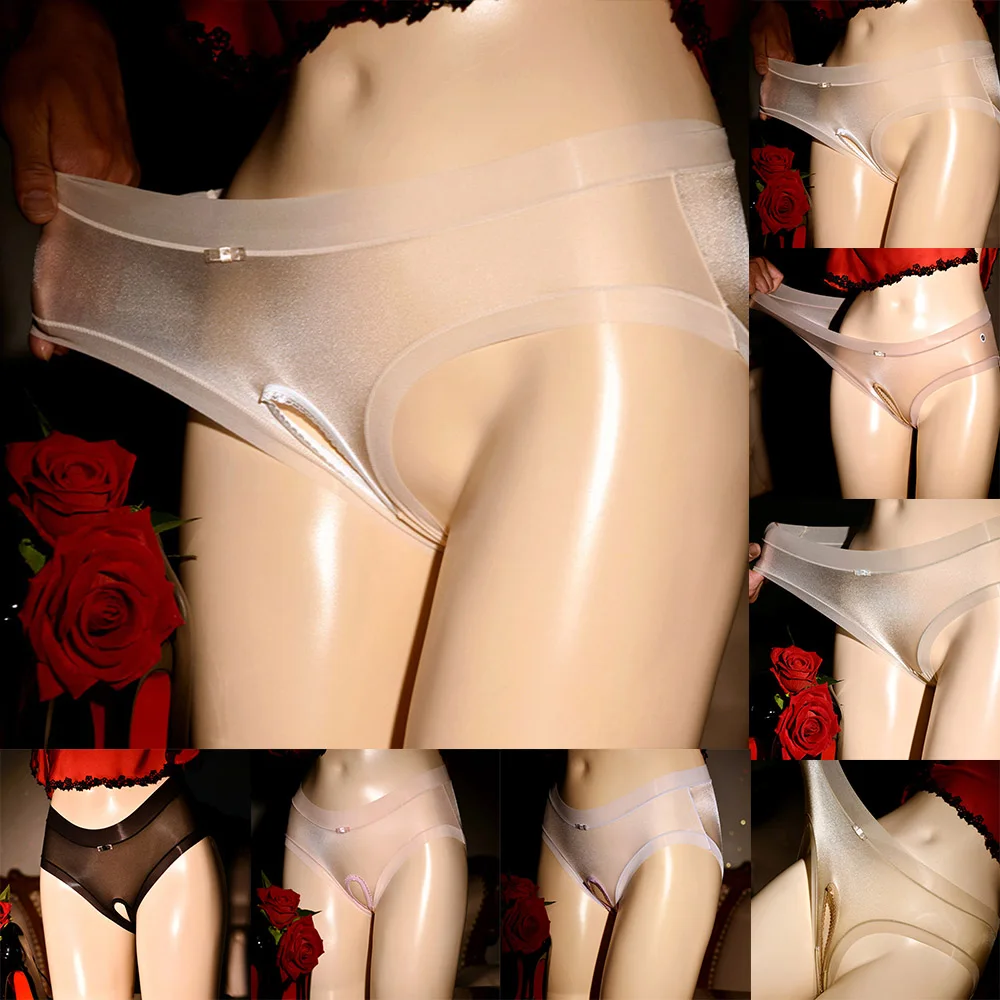 Нейлоновые трусики-сисси, эластичное нижнее белье, прозрачное нижнее белье, блестящие трусики-сисси, мужские, один размер, сексуальный однотонный цвет