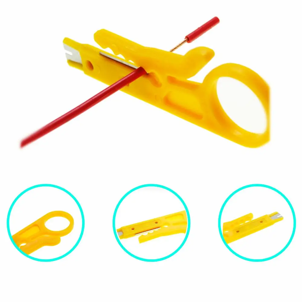 Cable Stripping Wire Cutter Crimping Tool Multi Stripper Knife Crimper Pliers Mini Portable Decrustation Electrical Straight