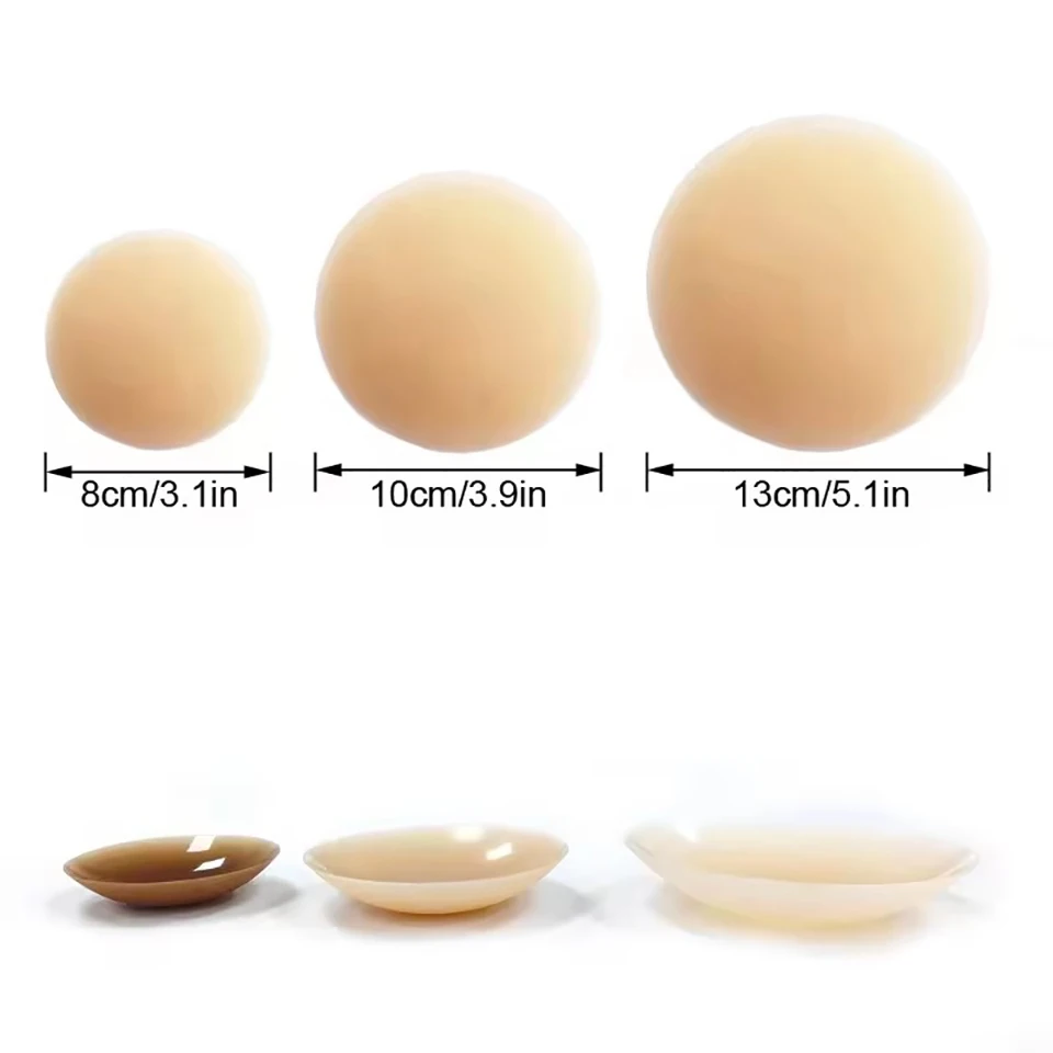 Reusable No Glue Opaque Silicone Nipple Cover Self Adhesive Invisible Breast Pasties Invisible Sticky Bra Chest Stickers