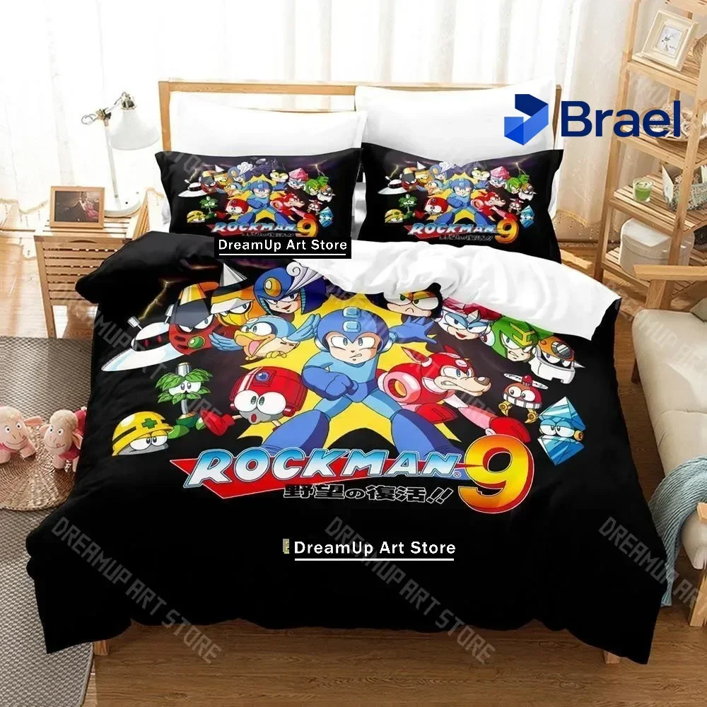 Exquisite 3D Print Mega Man X DiVE Bedding Set Single Twin Full Queen King Size Bed Set Adult Kid Bedroom Duvetcover Sets