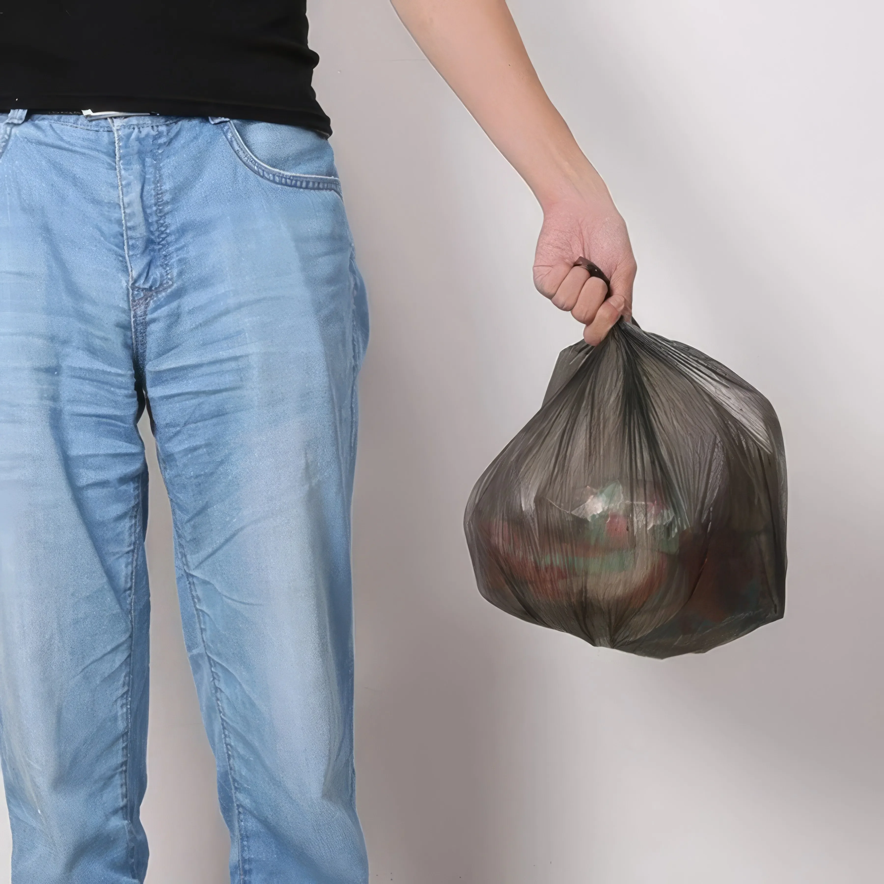 100 Black Garbage Bags, Thickened Kitchen Garbage Bin Special Bag, Suitable for Bathrooms/kitchens