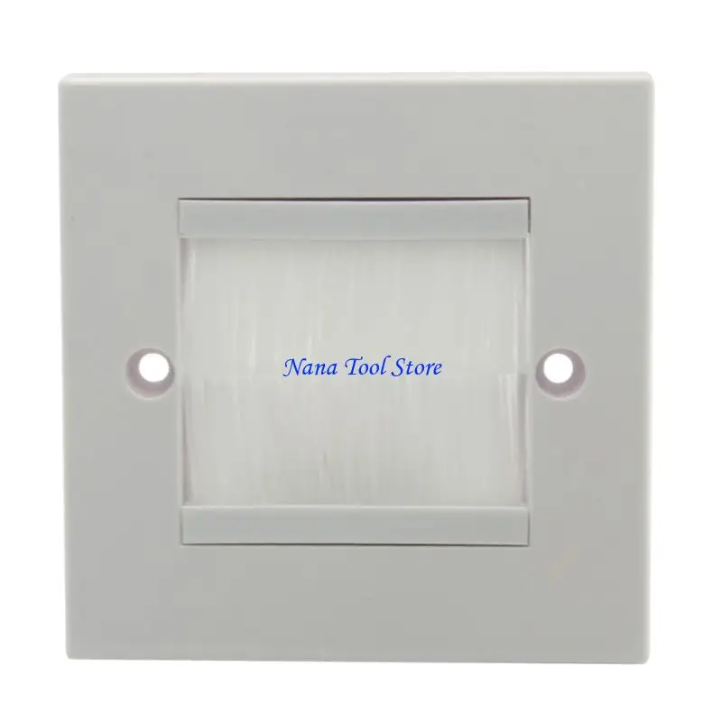31GJ Cable Passthrough Wall Outlet Cable Entry Cover Wall Cable Cover Brush Wall Plate Port Insert Cover Easy to Install