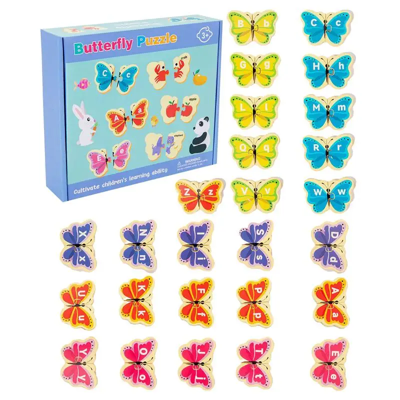 

Alphabet Animal Puzzle Stem Educational Wooden Animal Toy Fine Motor Skills Learning Alphabet Puzzle For Kids 3 Years
