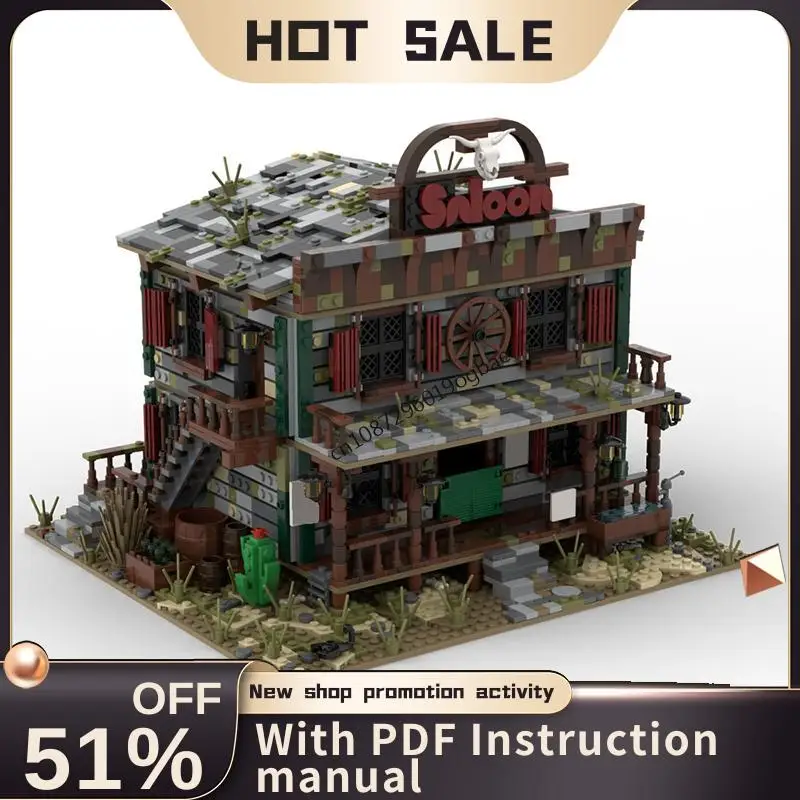 

Новый 2657 шт. Moc Европейский Западный мир с видом на улицу седан модель Diy творческие идеи детские игрушки подарок на день рождения и Рождество строительные блоки