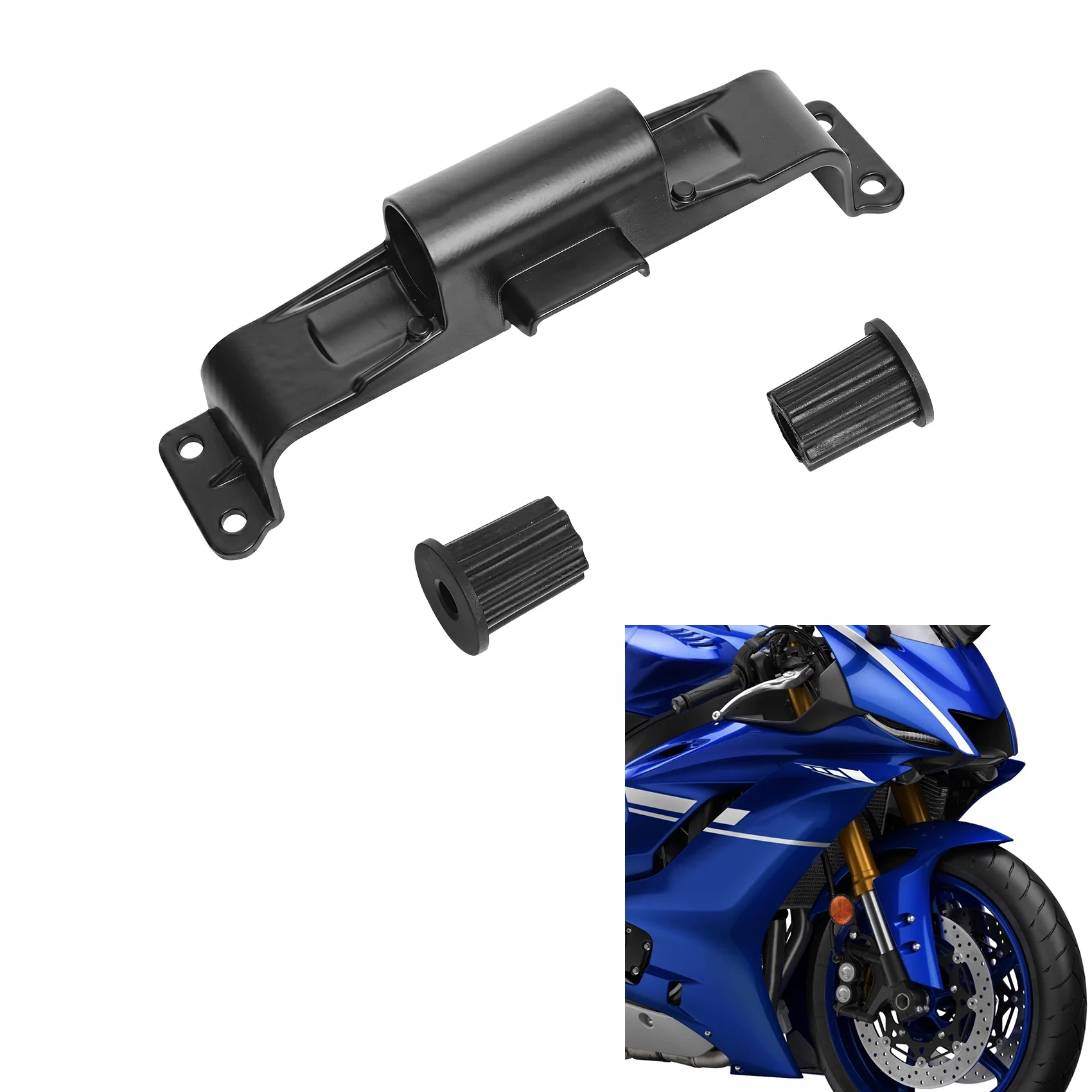 Black Gas Tank Bracket Mount Fuel Tank Support Fit For Yamaha YZF R6 2006-2016 2008 2010 2012 2013 2015
