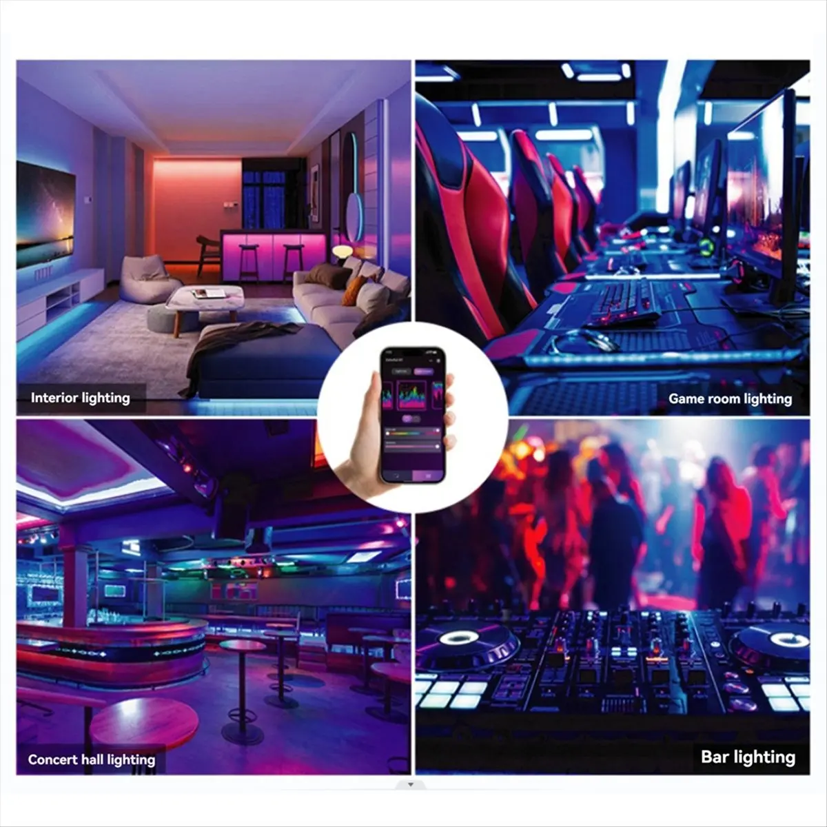 

Tuya RGB LED Strip Light Controller DC5V-24V WiFi Music Controller Ambient Light Controller WiFi Smart App Control