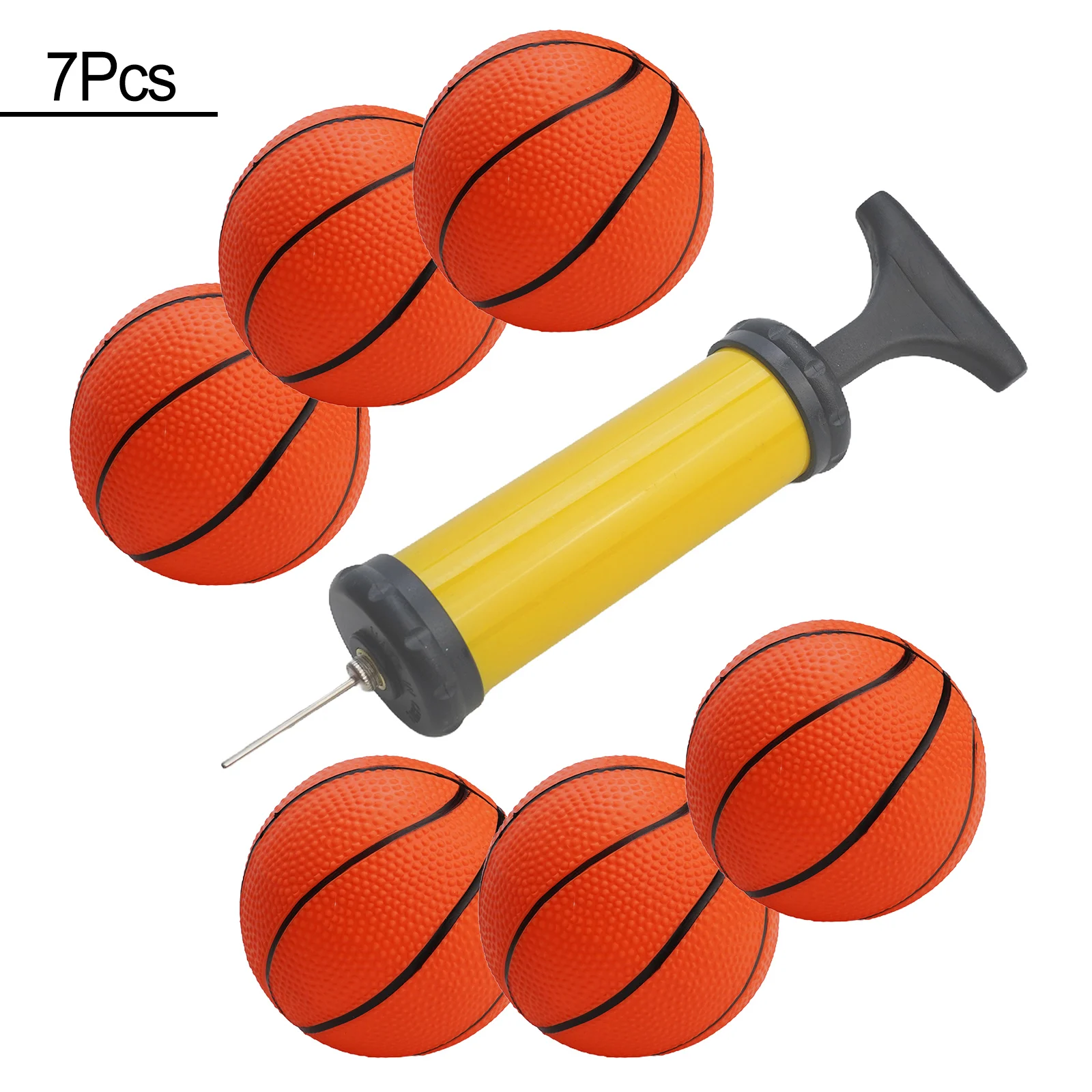 Inflatable Toy Basketball 10cm+ball Pump Set Hand Pump Inflator Portable Ball Air Pump Tool With Air Hose Combination