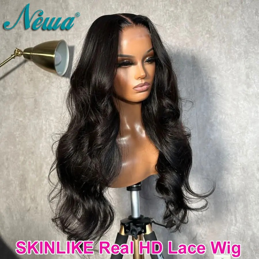 

Новый парик Newa Hair 13X4 с имитацией кожи, HD-кружевом по всей периферии, волнистыми волосами, чистой предварительно проработанной линией роста волос, HD-кружевной застежкой 5x5 9x6, без клея