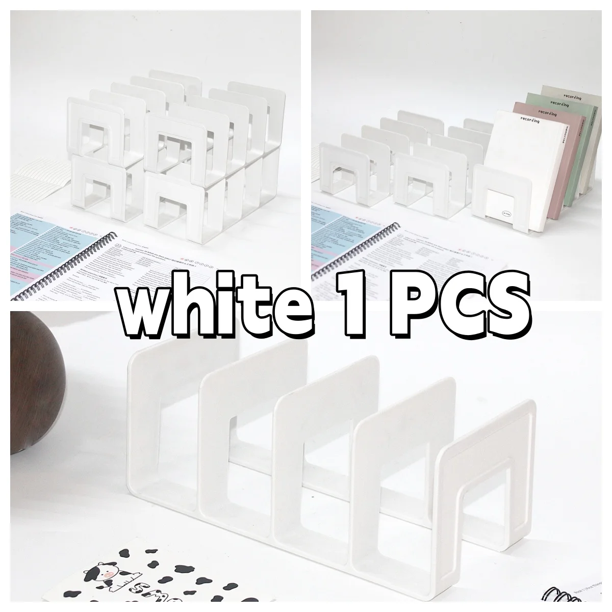

Book Stand Desktop Fixed Book Storage Artifact High School Bookend Book Clip Desk Bookshelf Storage Rack
