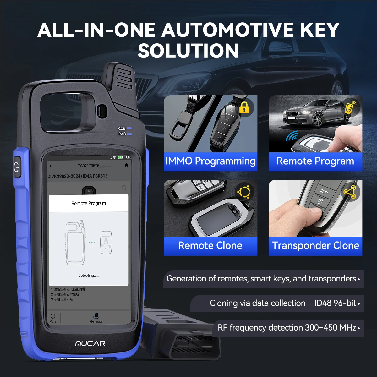 Key Fob Programmer Immobilizer Tool Universal Key Generator Kit Key Creation  Learning Chip Read Write Cloning