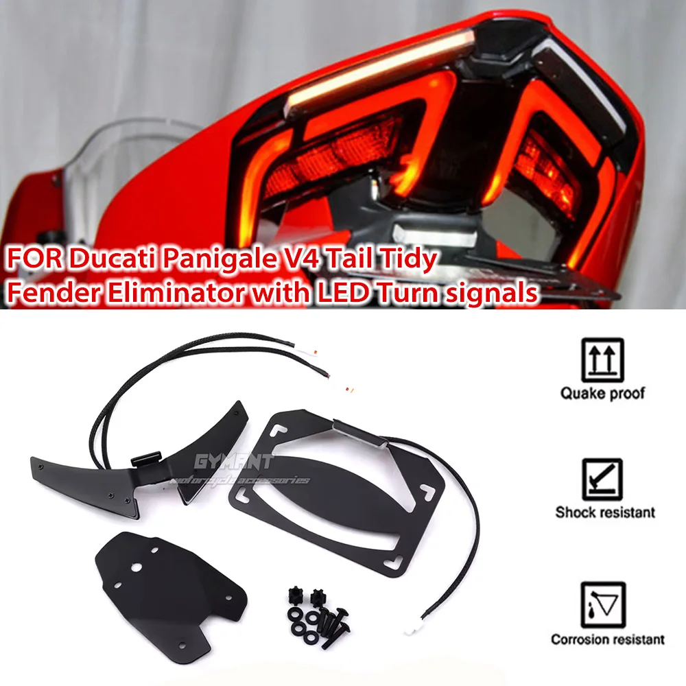 

2025 FOR Ducati Panigale V4 Tail Tidy / Fender Eliminator with LED Turn signals Fender Eliminator Kit