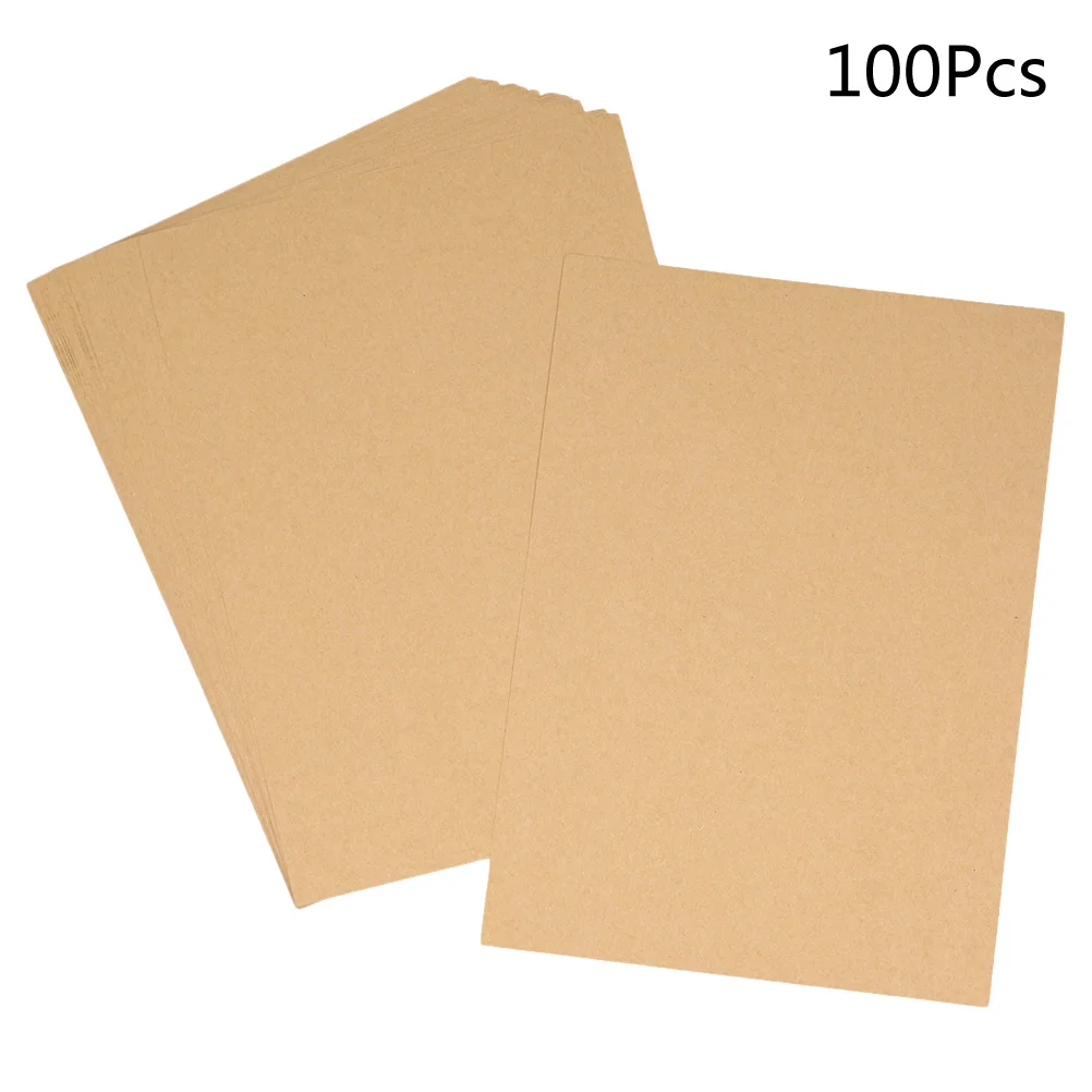 100 Sheets A3 Solid Color Kraft Paper 100G Tear Resistant Easy Fold for Office Copying Inkjet Printing Drawing Crafting Projects