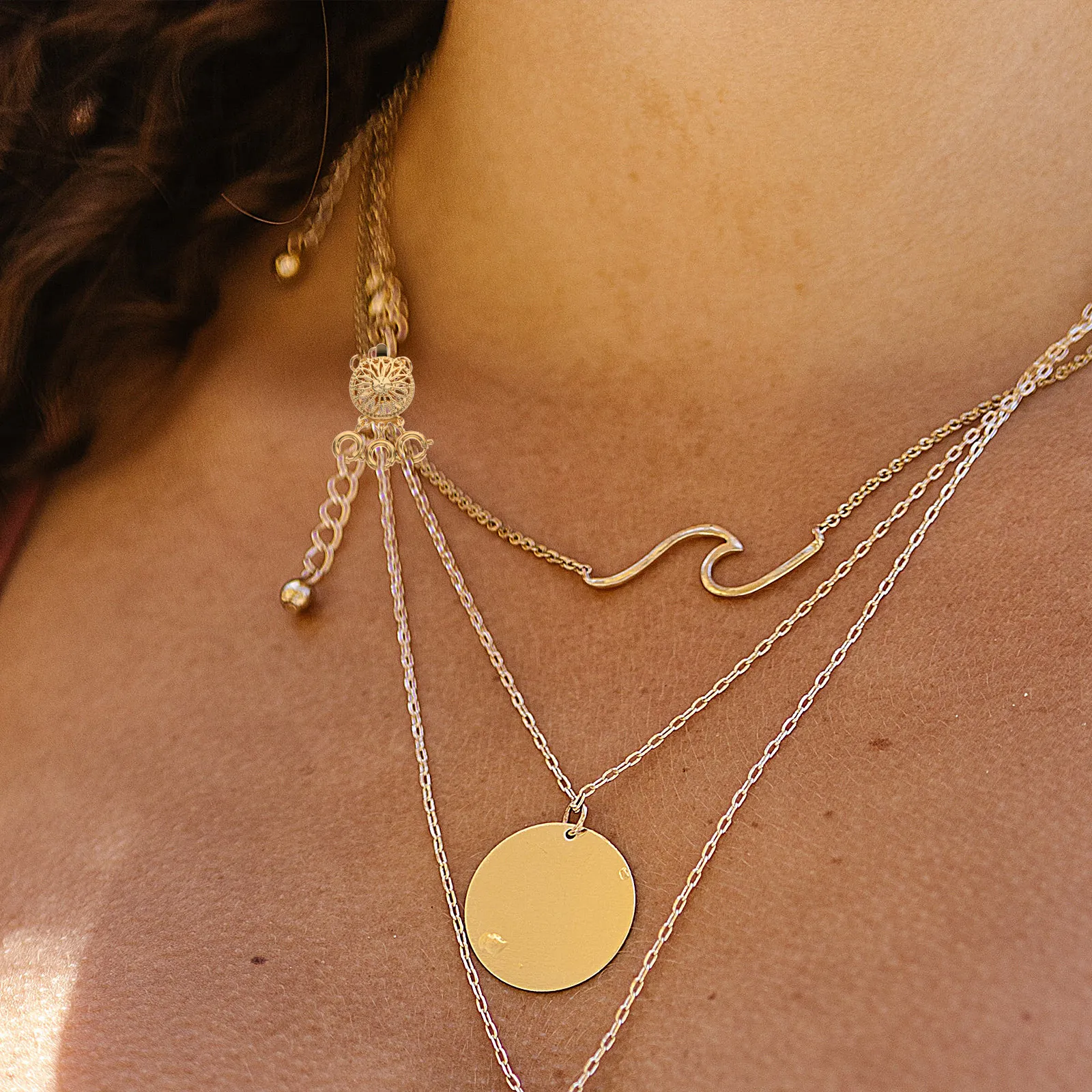 

2Pcs Necklace Layering Clasps High-Durability Separator Buckle for Stackable Necklaces DIY Jewelry Making Multi-Row Clasp