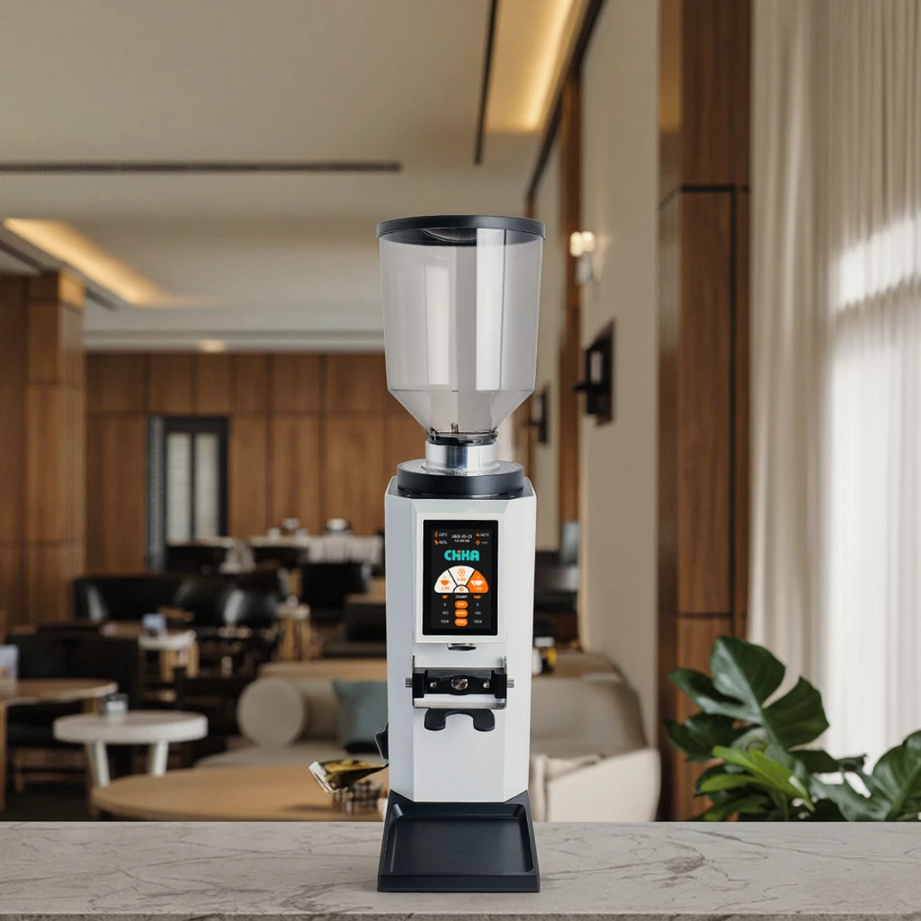 Commercial Electric Coffee Grinder Household Adjustable Italian Style Automatic Aluminium Alloy Housing for Hotel & Car Use