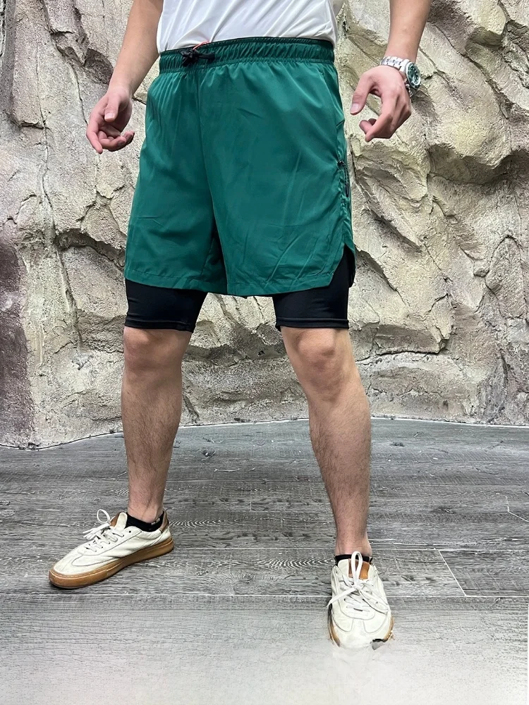 

Marathon Series Men's Outdoor Sports Shorts Quick Dry Fake Two-Piece Design Summer 2026 Standard Fit Polyester Fiber 100%