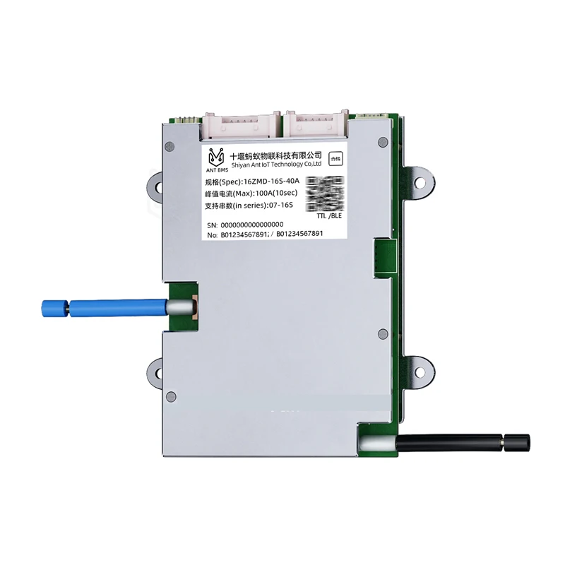 الذكية ANT BMS 7S 8S 10S 12S 16S 20S 22S Li-ion Lifepo4 LTO بطارية 24V 36V 48V 60V 72V المستمر 40A الذروة 100A التوازن الذكي
