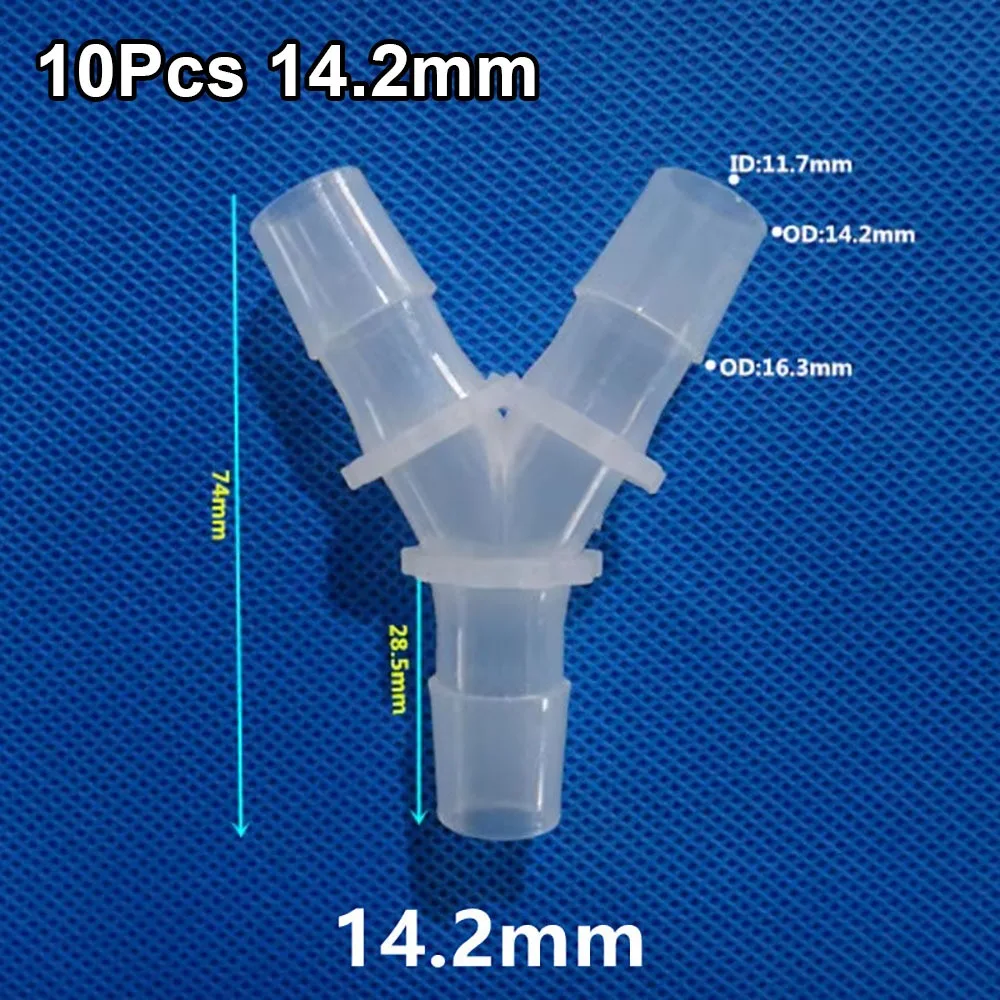 10Pcs Durable 2.4-15.8mm Y-Type Tee Connector PP PE Soft 3 Way Connector Plastic Hose Fittings for Aquarium Fish Tank Fittings