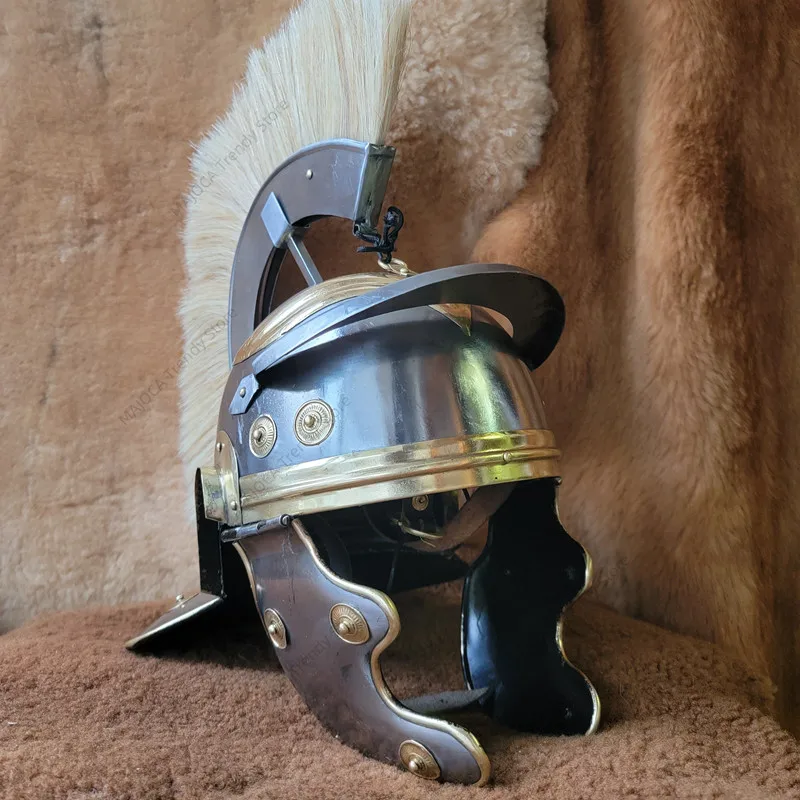 Imperial Gallic G Roman Centurion Helmet with Detachable Crest Plume Wearable Steel Optio Officer Armour Historical Reenactment