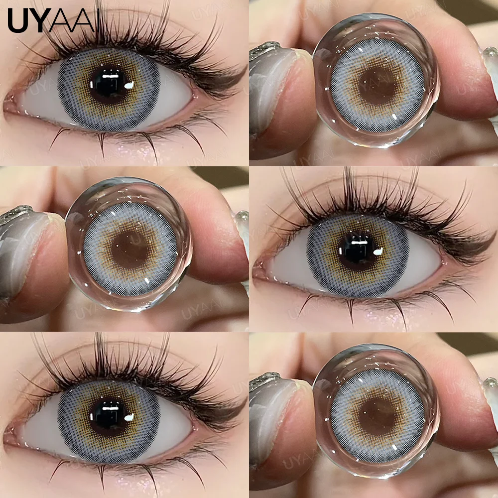 UYAAI Farbkontakt-Make-up, blaue Linse, farbige Schüler für jährliche Gebrauchte Schönheit, Augen, blaue Linse, Frau, Make-up, Kontakte, Colorcon, Cosplay – Detail 13