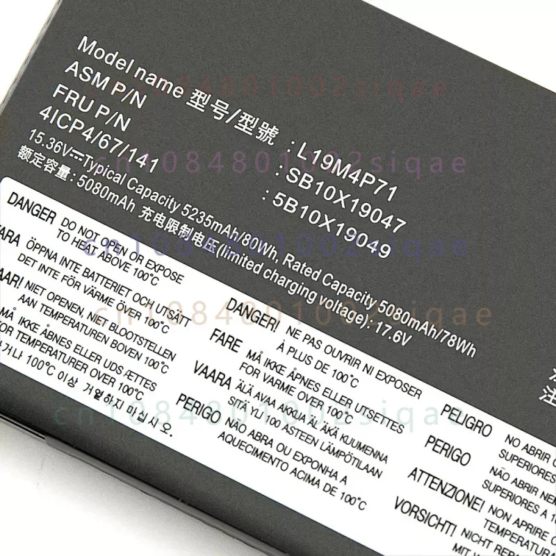 L19M4P71 Laptop Battery for Lenovo ThinkPad P1 Gen 3 X1 Extreme Gen 3 Series Notebook L19C4P71 L19L4P71 5B10X19048