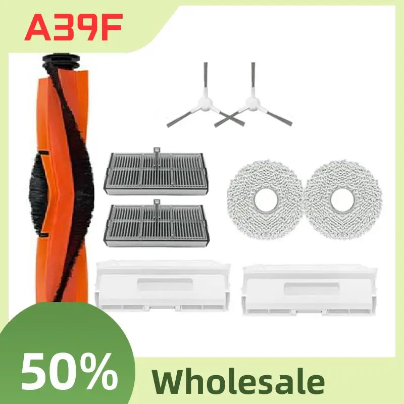مجموعة ملحقات آلة الكنس العلوية A39F مكونة من 9 أجزاء لفرشاة Xiaomi H40 الرئيسية، فرشاة جانبية، ممسحة، فلتر، كيس غبار