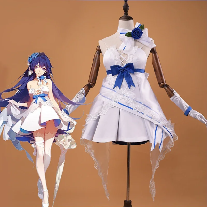 Honkai Impact 3 Raiden Mei Cosplay Costume Wedding Dress Eternal Flower Lot