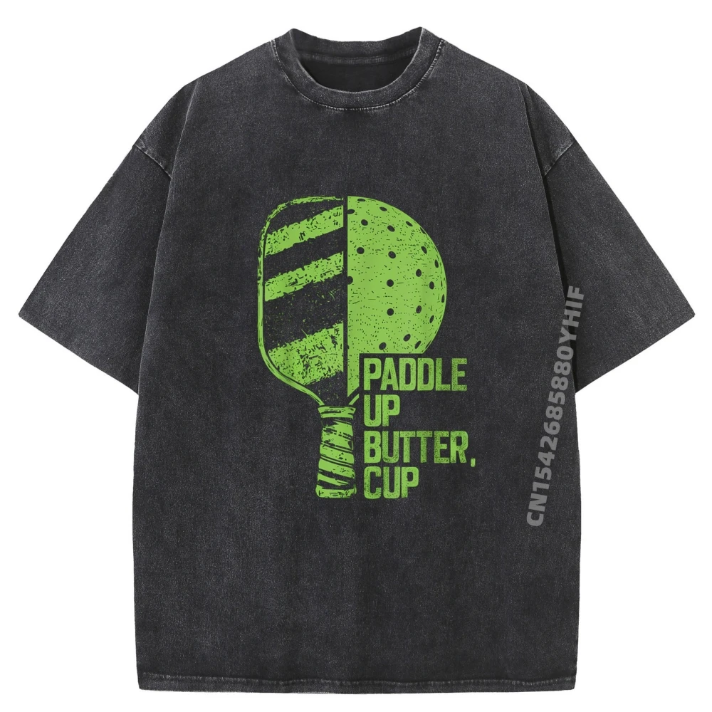

Забавные винтажные футболки Pickleball Paddle Up Butter Cup, мужские удобные потертые рубашки высокого качества для мужчин