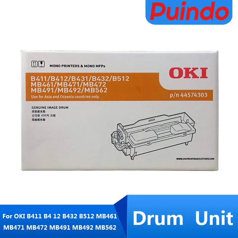 Original New 44574303 Drum  Unit For OKI B411 B4 12 B432 B512 MB461 MB471 MB472 MB491 MB492 MB562