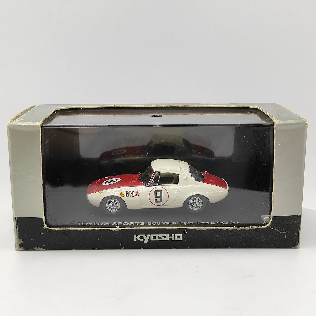 

Литой под давлением KYOSHO масштаб 1:4 TOYOTA SPORTS 800 # 9 1966 модель автомобиля из сплава, Коллекционная игрушка, подарок, сувенир, витрина, орнамент