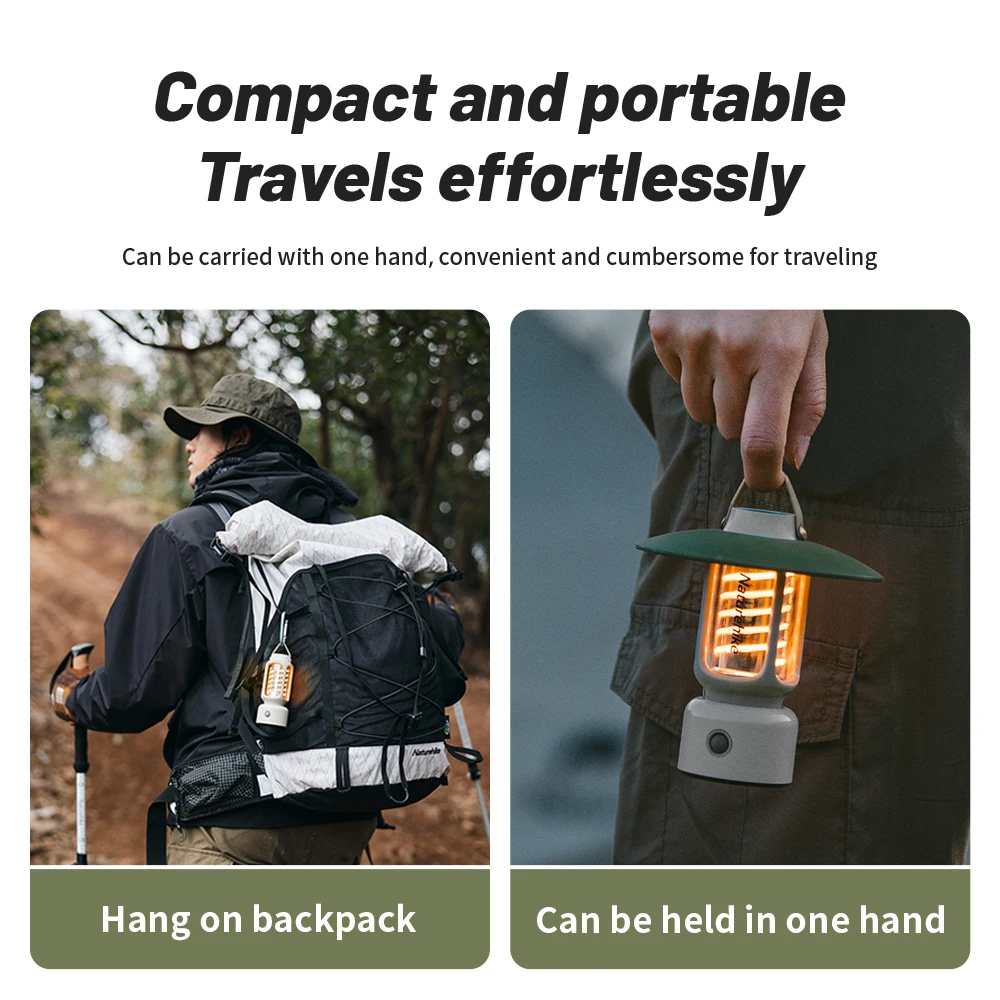 Naturehike Camping Ambient Mini Light Portable Ipx4 Waterproof Backpack Lighting Hanging Tent Lamp Outdoor Hiking Travel Lantern