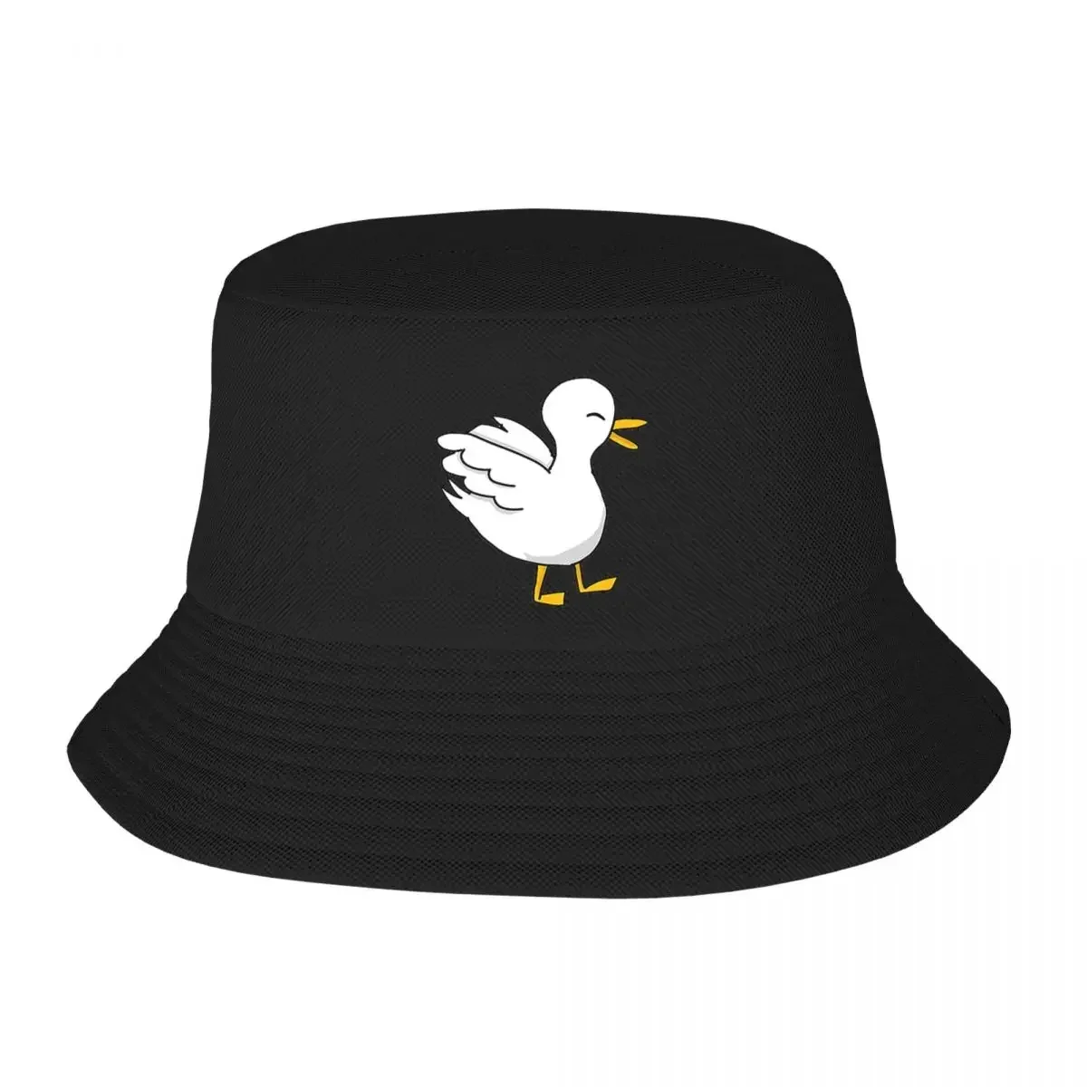 Great White Pekin Duck Flapping Wings Bucket Hat Panama For Man Woman Bob Hats Fashion Fisherman Hats Summer Beach Fishing Caps