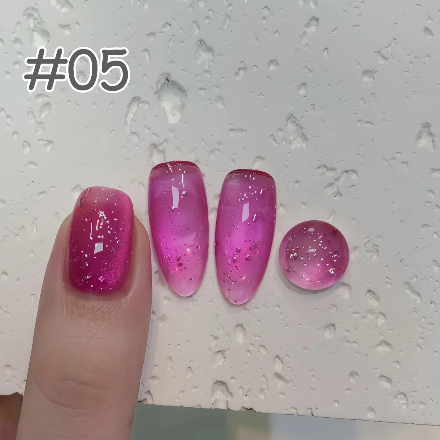 1 قطعة WS الوردي الأزرق الأبيض الأخضر تألق الزجاج حبة القط العين هلام طلاء الأظافر 2025 شعبية تبييض سوبر فلاش الزجاج الخرز هلام