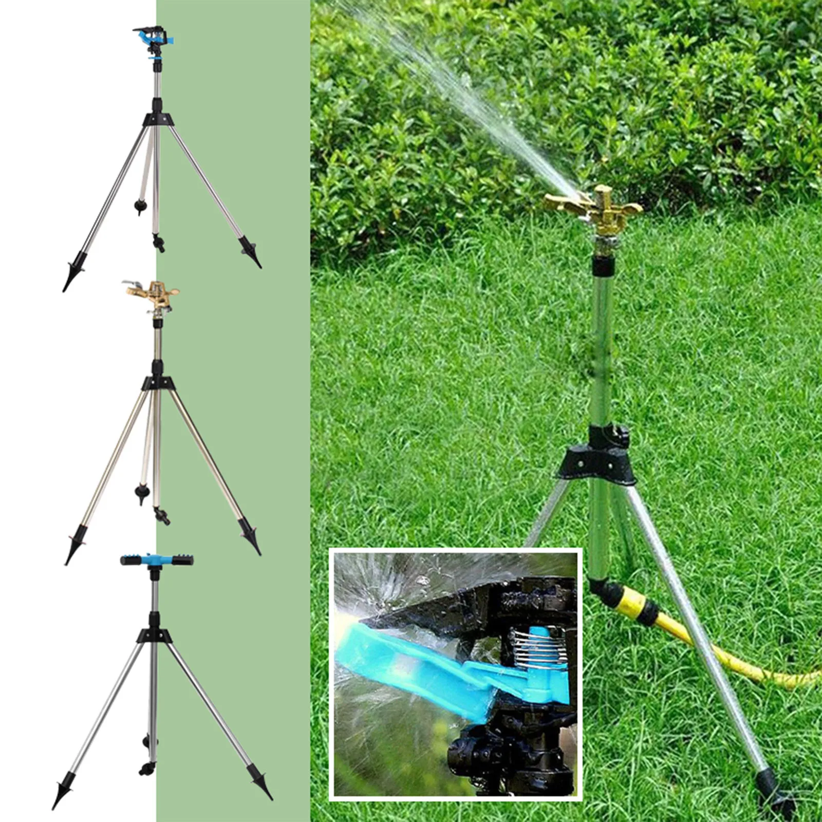 

Rotating Tripod Sprinkler 360 Degree Automatic Rotating Irrigation Watering Sprinklers For Large Area, Yard, Garden, House
