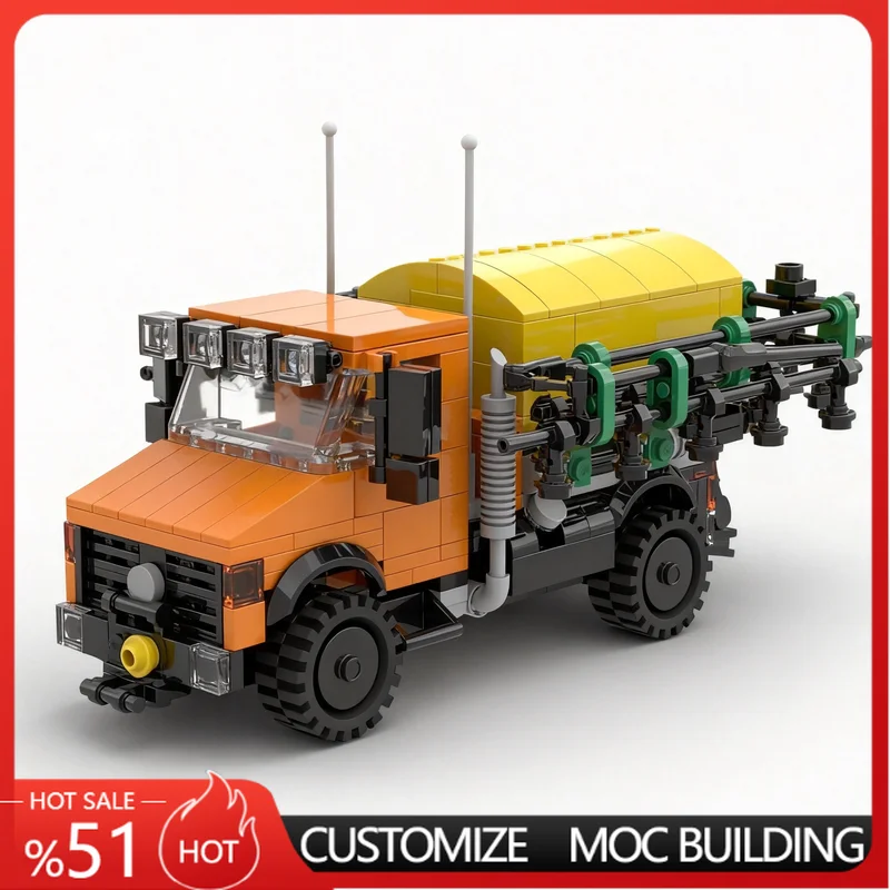431 PCS Unimog 1600 Farm Sprayer Truck Building Blocks MOC Model DIY Assembly Toy Educational Collection Birthday Gifts For funs