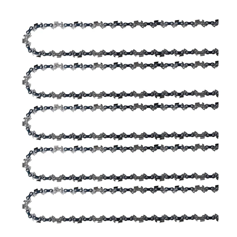 

5Pack 14In Chainsaw Chain 52 Drive Links .050In Gauge, 3/8In Pitch Replacement Chains For Husqvarna,Echo,Poulan