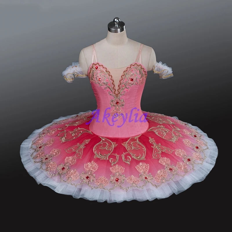 The Nutcracker Professional ballet Pancake Platter Tutu Custom Classical pink for adult performance Ballet dress 11 layers