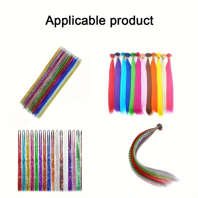500Pcs Silicone Rings for Wig Extensions Soft Hair Beads Salon Professional Hair Accessories 5 Colors Black/Beige/Brown/Red view 4