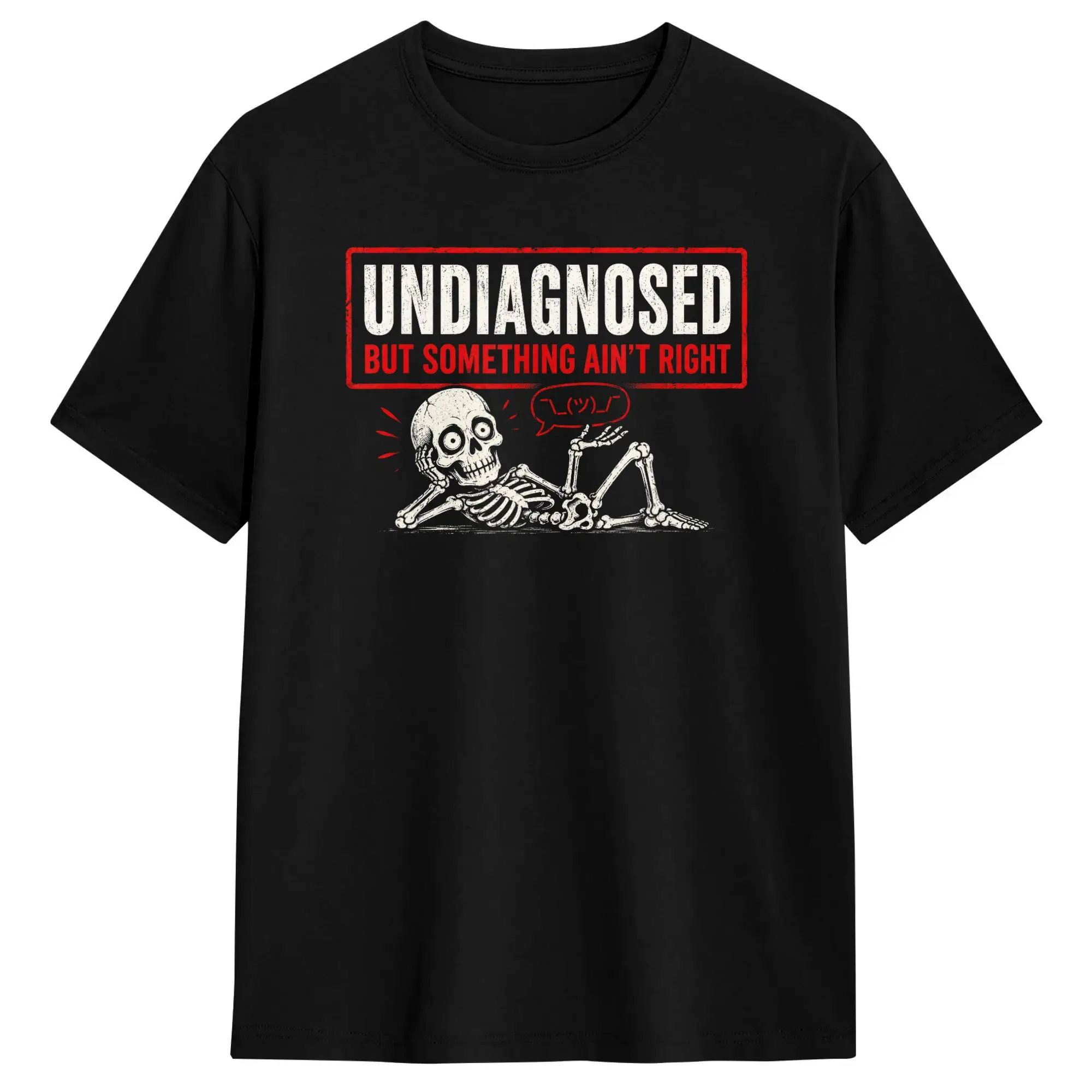 Undiagnosed But Something Ain't Right Horse with Orca Whale T-Shirt Harajuku T-Shirt Men and Women Y2K Fun T Shirt Cotton Top